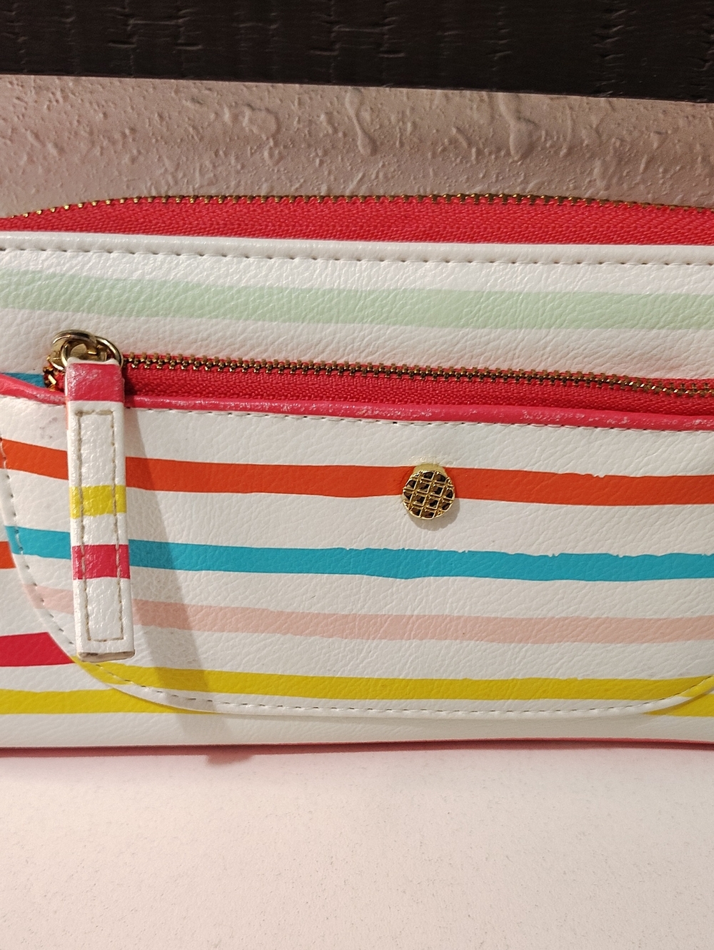 Striped Zip-Around Wallet - Picture 4 of 4